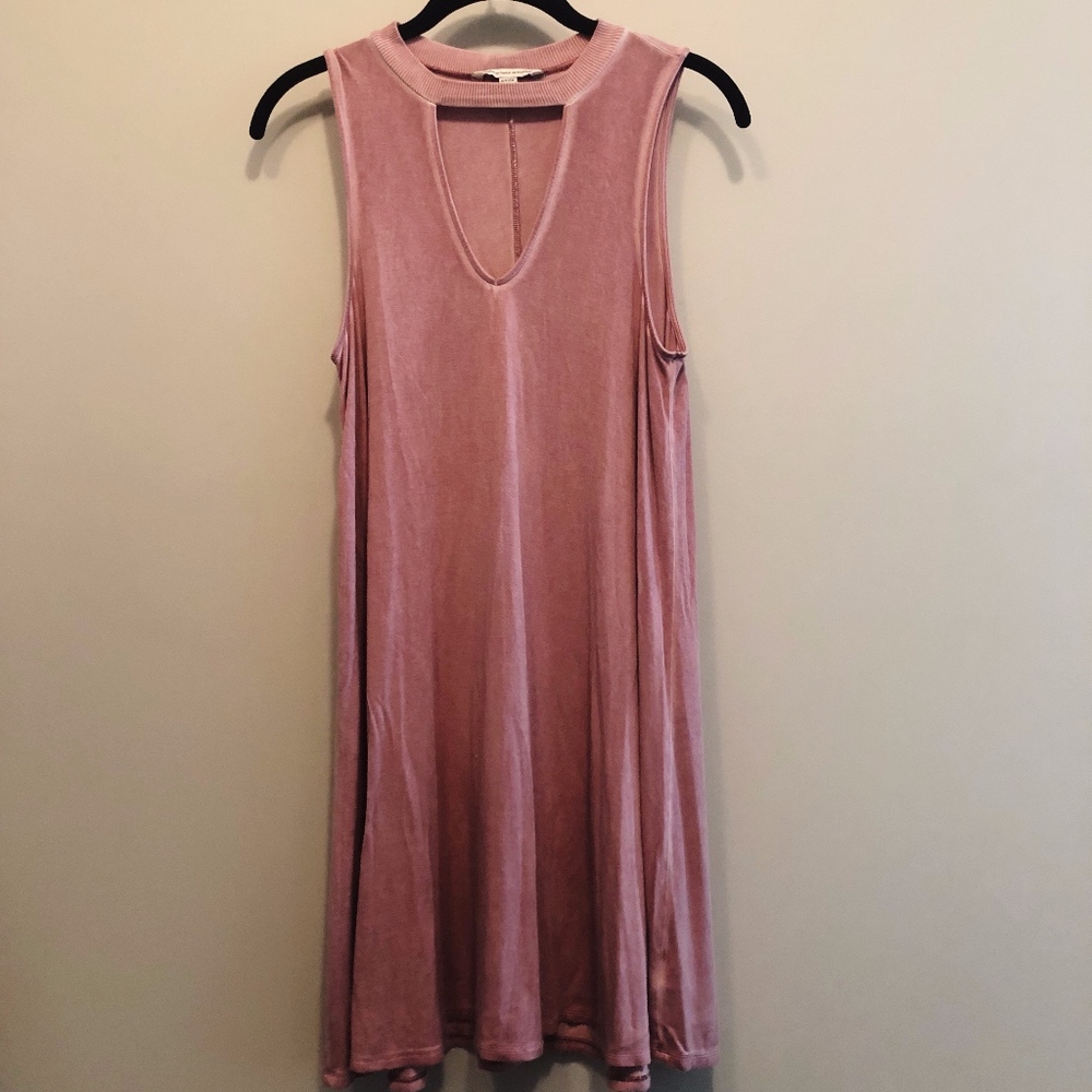 Pink American Eagle V-Neck Shift Dress
